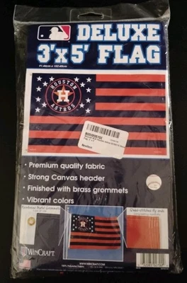  Deluxe 3' X 5' Houston Astros Banner Flag NEW - Image 1 of 2