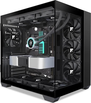 FOIFKIN F300 PC Gehäuse - Vorinstallierte 4 ohne RGB-Lüfter, ATX Mid-Tower