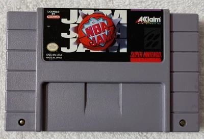 NBA JAM "SNES" (Cartridge Only) Cleaned, Tested & Working Properly!! - Image 1 of 4
