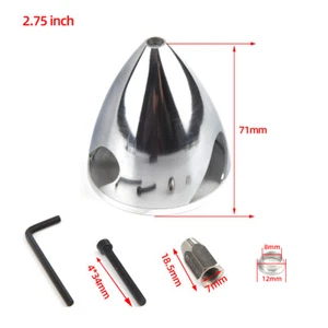 CNC Aluminum Alloy Spinner 2.75inch 70mm for 3 Blades Propeller RC Plane FM - Picture 1 of 16