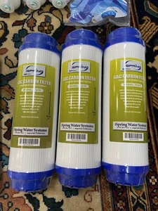 3 Pack Water Systems GAC Carbon Filter Model FG15 Granular Activated Carbon - Picture 1 of 1