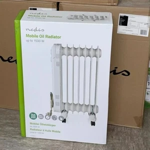 Radiador Lleno de Aceite Calentador Eléctrico Portátil 600/900/1500W 7 Aletas 3 Ajuste de Calor - Imagen 1 de 14