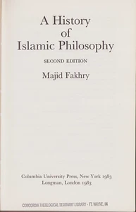History of Islamic Philosophy by Majid Falkhry (1983, Hardcover) - Picture 1 of 1