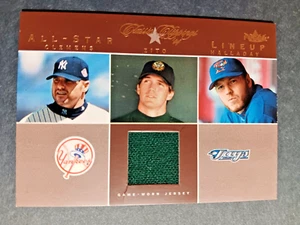 2004 Fleer Classic Clippings Roger Clemens Barry Zito (Trikot) Roy Halladay - Bild 1 von 2