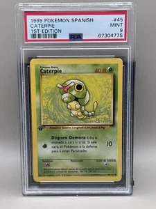 1999 Pokemon WOTC Base Set Spanish 1st Edition PSA 9 CATERPIE - Picture 1 of 2