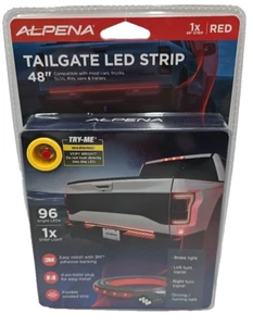 Alpena LED Tailgate Strip with 4-Pin Trailer Plug, 48", Red - Picture 1 of 11