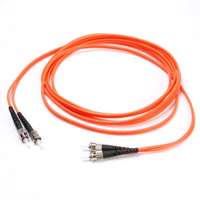 3M ST to ST Duplex Multimode 62.5/125 Fiber Patch Cord Orange 3 Meter 10ft Cord - Image 1 of 3