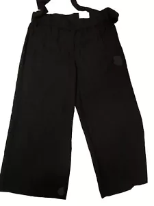INC PS NWT wide leg crop high rise black tie front INTERNATIONAL Concepts - Picture 1 of 18