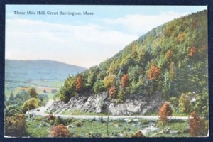 Postal PC Three Mile Hill, Great Barrington Massachusetts MA alrededor de la década de 1910 - Imagen 1 de 1