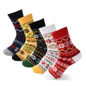 YANGYANG Socks for Women, 5 Pairs Winter Warm Thick One Size A-multi Color 054 - Picture 1 of 7