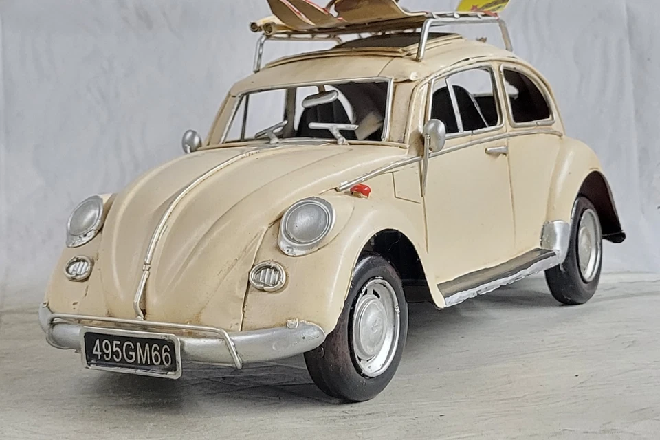 Jayland 1:12 Volkswagen VW Beetle 1200 Modello Auto Die-Cast Classico Beige - Immagine 1 di 4