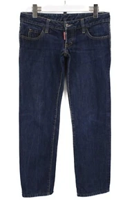 DSQUARED2 Jeans Damen (Eu) 44 Regular Fit Niedrige Taille Knopf Fly Denim Blau - Bild 1 von 8