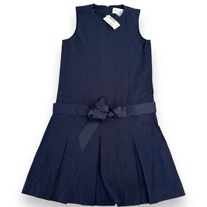 New Childrens Place Solid Navy Blue School Uniform Dress Size 8 Sleeveless NWT - Picture 1 of 11