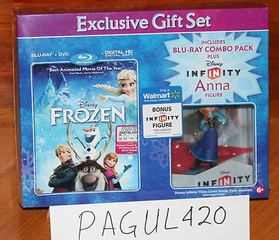 Disney Frozen (Blu-Ray, DVD, Digital HD Copy) Infinity Anna Figurine, New Sealed - Image 1 of 2