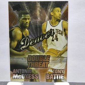 1997 Press Pass Double Threat #DT3 Antonio McDyess Tony Battie Rookie RC - Bild 1 von 2