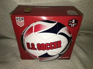 Team U.S.A. Soccer Ball Official Size 5 Red White Blue Icon Sports Licensed New - Picture 1 of 12