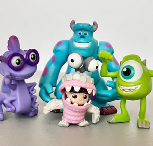 EUC 4 Disney Pixar Monsters Inc Toy Figures/Cake Toppers Boo Mike Sully Randall