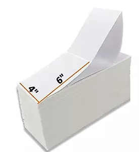 2000 4000 5000 8000 4x6 Fanfold Direct Thermal Shipping Labels Zebra 4"x6" - Picture 1 of 2
