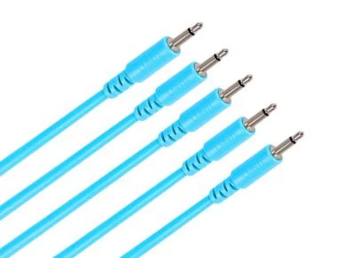 LMNTL 24" 3.5mm Eurorack Modular Synth Patch CABLE - BLUE - 5 PACK - PCA