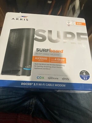 ARRIS Surfboard - AX3000 4Gbps Renewed - DOCSIS 3.1 Gigabit Cable Modem & AC2350 - Image 1 of 3