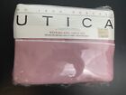 Uttica King Pipeline Sheet Set Rose Pink Flat Fitted 2 Pillowcases No Iron NIP