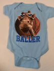 Mad Engine Säugling Giraffe Basketball Baller lustig Creeper Neu 12, 18 Monate