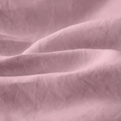 Pink Pure Linen soft washed by the yard for sewing, 100% linen fabric prewashed - Image 1 of 4