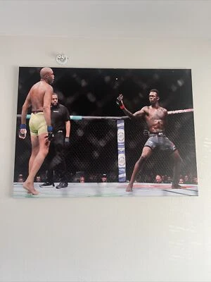 Israel Adesanya/ Anderson Silva Portrait Framed Canvas Wall Art (Ready To Hang) - Image 1 of 2