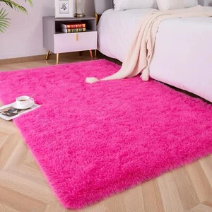 Soft Fluffy Area Rugs for Bedroom Kids Room Plush Shaggy Nursery Rug Furry Throw - Picture 1 of 3