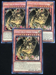 YUGIOH HAMON LORD OF STRKING THUNDER MP21-EN253 1ST SECRET X3 CASI NUEVO - Imagen 1 de 1
