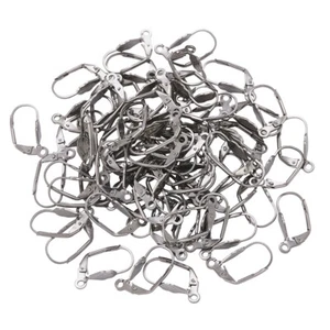 20pcs 304 Stainless Steel Leverback Earwire Hoop Earring Findings Shell 20x10mm - Picture 1 of 9