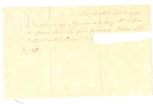 US EMBOSSED REVENUE RM 110-MASS PROMISSORY NOTE - 12/8/1798 - Picture 1 of 3