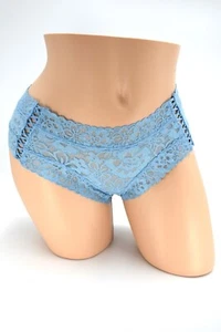 Victoria's Secret Cheeky Lace-Up Panty Panties Underwear Blue Sz: M - NWT - Picture 1 of 11