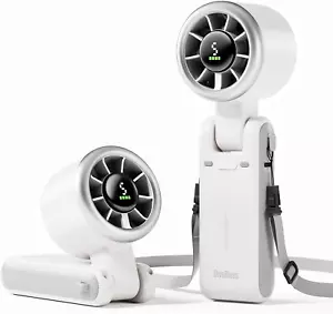 Portable Handheld Turbo Fan, 5 Gear Wind, Battery Operated, Up to 12 Working Hou - Picture 1 of 7