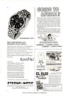 1959 Print Ad Eterna Matic Uhr KonTiki wasserdicht Automatik schwarz Zifferblatt S Stahl