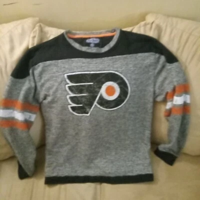 Red Jacket NHL Philadelphia Flyers Retro Jersey Style Sweater Men’s Sz L - Image 1 of 4