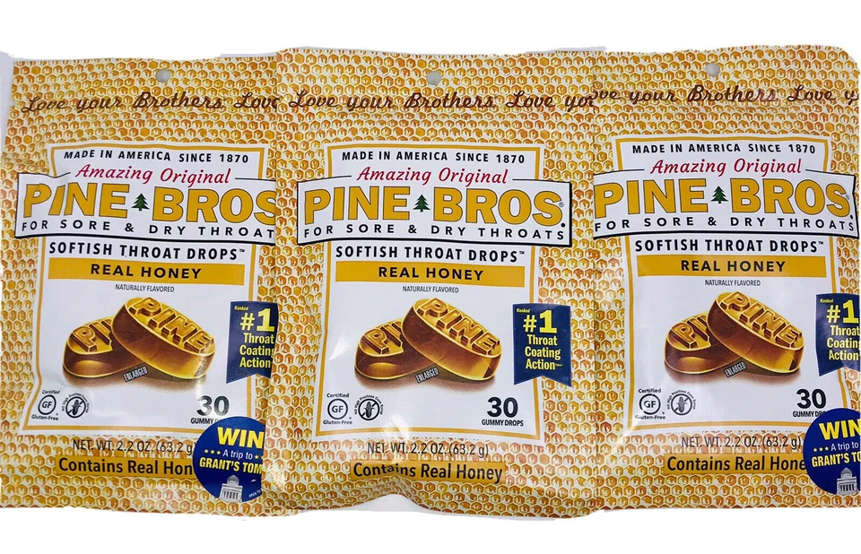 Pine Bros. Honey Cough Treatment Drops - Pack of 30