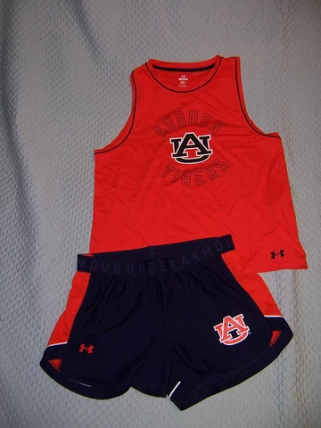 NEW Auburn Tigers  War eagle  Under Armour Women's M Tank top + running shorts Cover