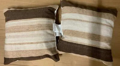 ⚡️Threshold Striped Outdoor Throw Pillow Neutrals (18x18) - Image 1 of 4