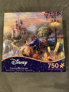 Thomas Kinkade Disney Beauty and The Beast Falling in Love Puzzle 750 Pieces NIB - Picture 1 of 6