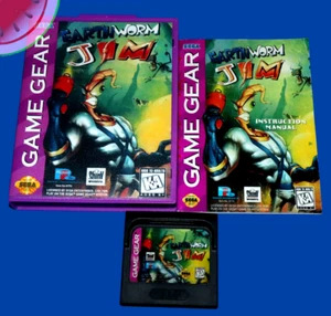 Sega GAME GEAR Game EARTHWORM JIM Authentic with Manual in Hangtab Case - Picture 1 of 7