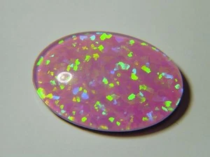 BUTW Gilson Pink Opal 13x18x4mm oval triplet cabochon gemstone lapidary 4661D - Picture 1 of 3