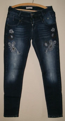 Tredy Jeans Hose  Blau mit Pailletten,  Gr.40  #E08 - Bild 1 von 2