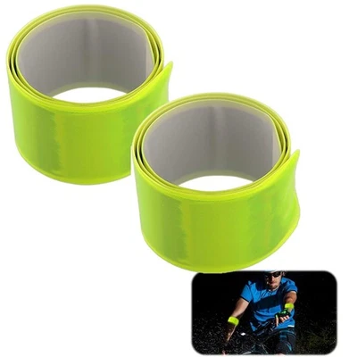 MAEKENLOS 2 Stück Reflektorband Reflektierend Reflexband Leuchtarmband Joggen Fahrrad Bike