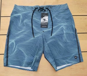 Outerknown Kelly Slater Apex Boardshorts Men’s 32 Green Geometric Trunks NEW - Picture 1 of 11