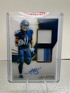 2019 Panini Immaculate A.J. BROWN ROOKIE DUAL PATCH AUTOGRAPH # 49/99 RC AUTO - Bild 1 von 10