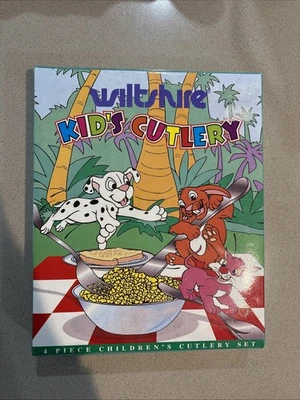 Wiltshire Kids Cutlery Set 4 Piece Bunny Design Vintage Gift Box NEW IN BOX - Image 1 of 3