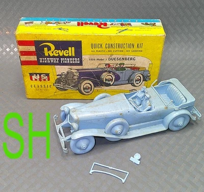 Vintage 1954 Revell Highway Pioneers 1929 Duesenberg Model Car Blue Plastic +Box - Image 1 of 4