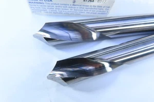 LOT ( 2 PCS ) M.A.FORD 10 MM NC SPOTTING DRILL 90 DEGREE SOLID CARBIDE DRILLS - Picture 1 of 3