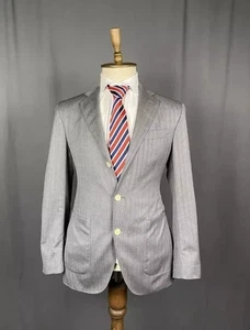 Hackett Ing Loro Piana Gris Espiga Lana Blazer Abrigo Deportivo Chaqueta Tall... - Imagen 1 de 13